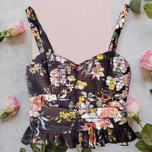 Bog Collective Floral XS Crop Top